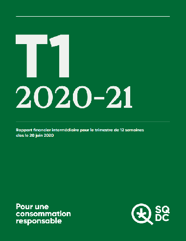 Rapport financier T1 2020 - 2021