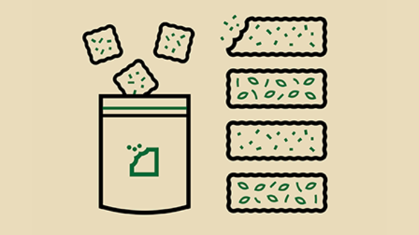 Illustration of various cannabis-infused ready-to-eat products.