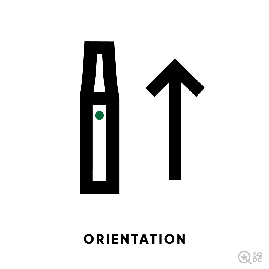 L’orientation optimale à l’entreposage des vapoteuses est à la verticale.